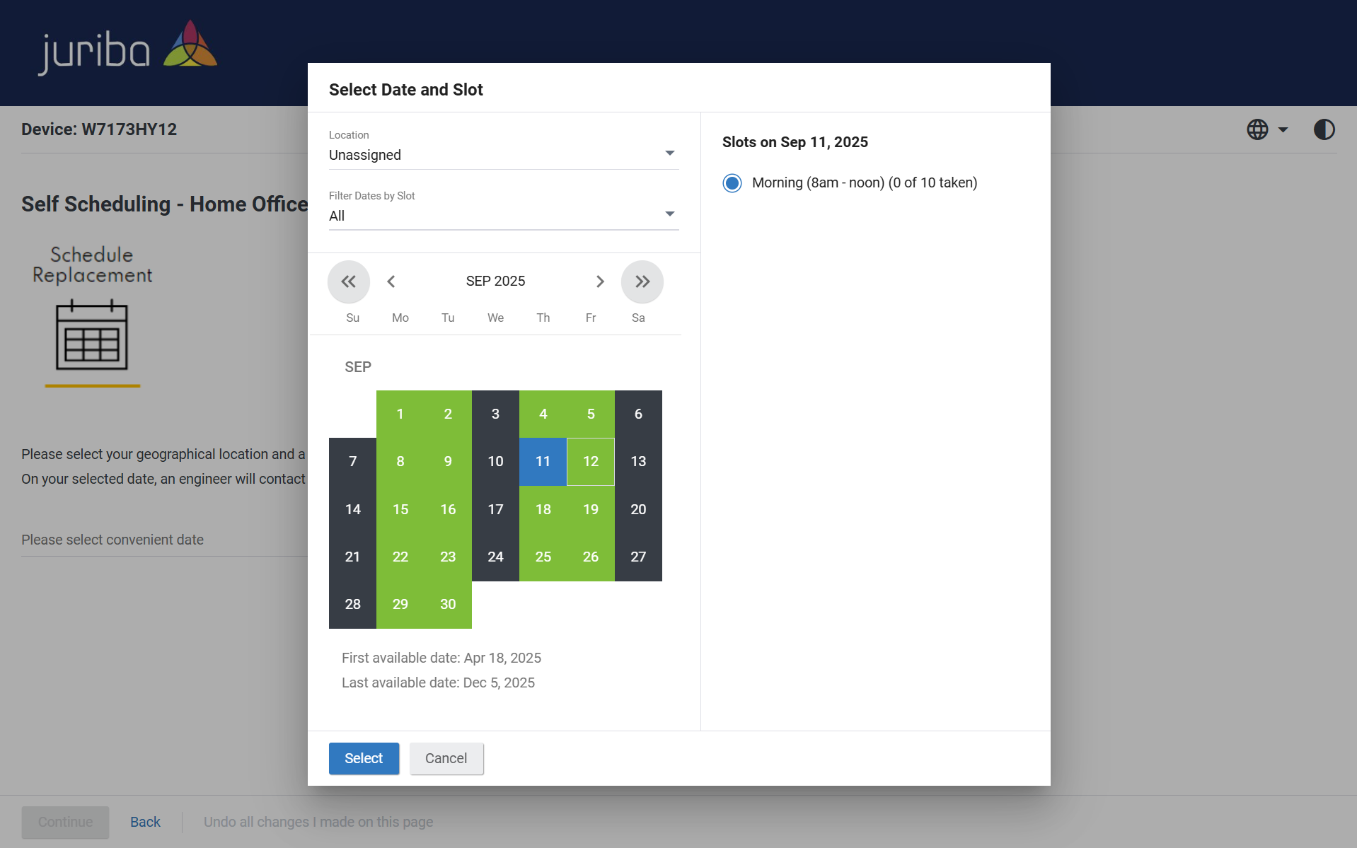 [Employee Self-Service] Self-Service Scheduling UI