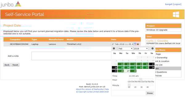 Self-Service Portal Self Scheduling